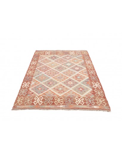 Tappeto Kilim Afghanistan marrone rosso 121x180