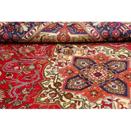 Tappeto Tabriz Persia marrone giallo 202x302