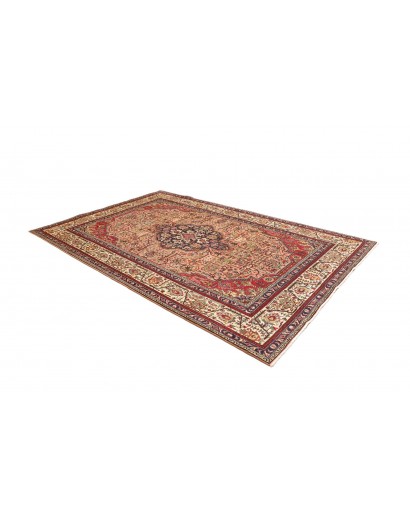 Tappeto Tabriz Persia marrone giallo 200x302