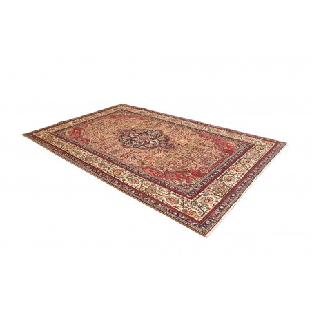 Tappeto Tabriz Persia marrone giallo 200x302