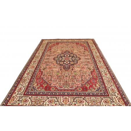 Tappeto Tabriz Persia marrone giallo 200x302