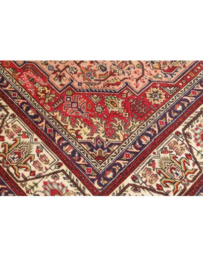 Tappeto Tabriz Persia marrone giallo 200x302