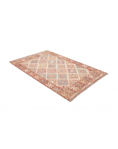 Tappeto Kilim Afghanistan marrone rosso 121x180