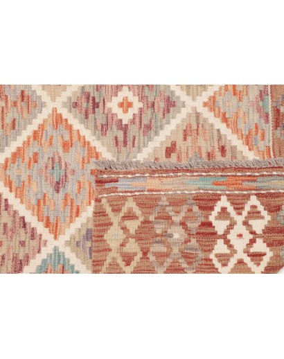 Tappeto Kilim Afghanistan marrone rosso 121x180