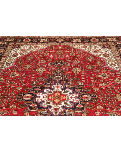 Tappeto Tabriz Persia marrone giallo 195x298