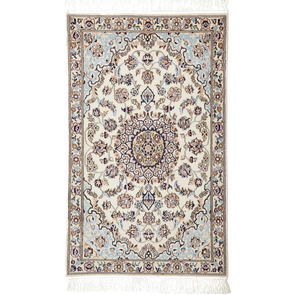 Tappeto Nain 6La Persia bianco grigio 63x103 Tappeto Nain 6La Persia bianco grigio 63x103