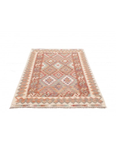 Tappeto Kilim Afghanistan marrone rosso 119x184