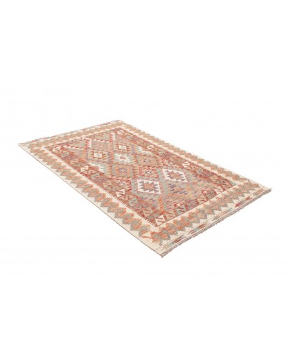 Tappeto Kilim Afghanistan marrone rosso 119x184