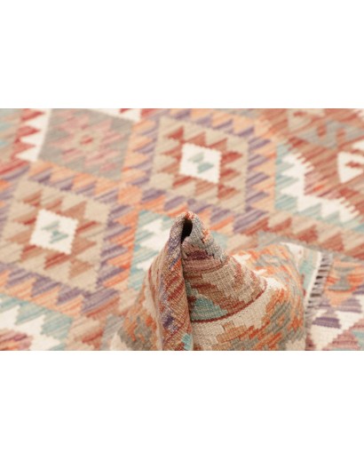 Tappeto Kilim Afghanistan marrone rosso 119x184