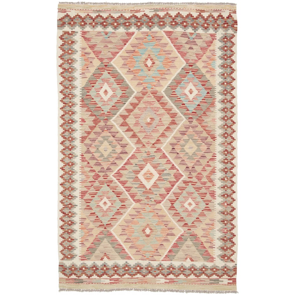 Tappeto Kilim Afghanistan marrone 123x197