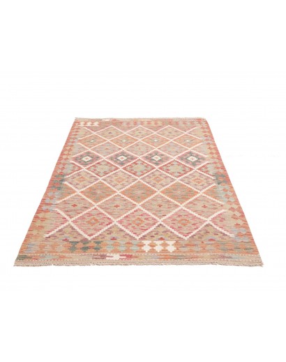 Tappeto Kilim Afghanistan marrone rosso 125x181