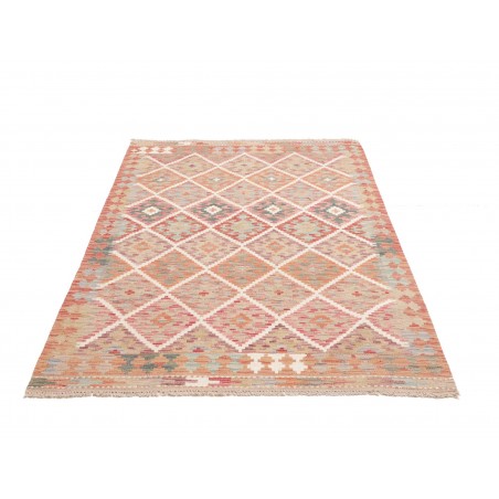 Tappeto Kilim Afghanistan marrone rosso 125x181
