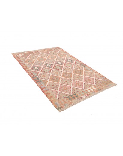 Tappeto Kilim Afghanistan marrone rosso 125x181