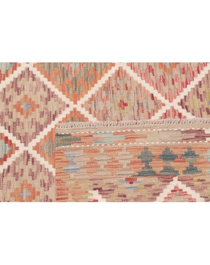 Tappeto Kilim Afghanistan marrone rosso 125x181