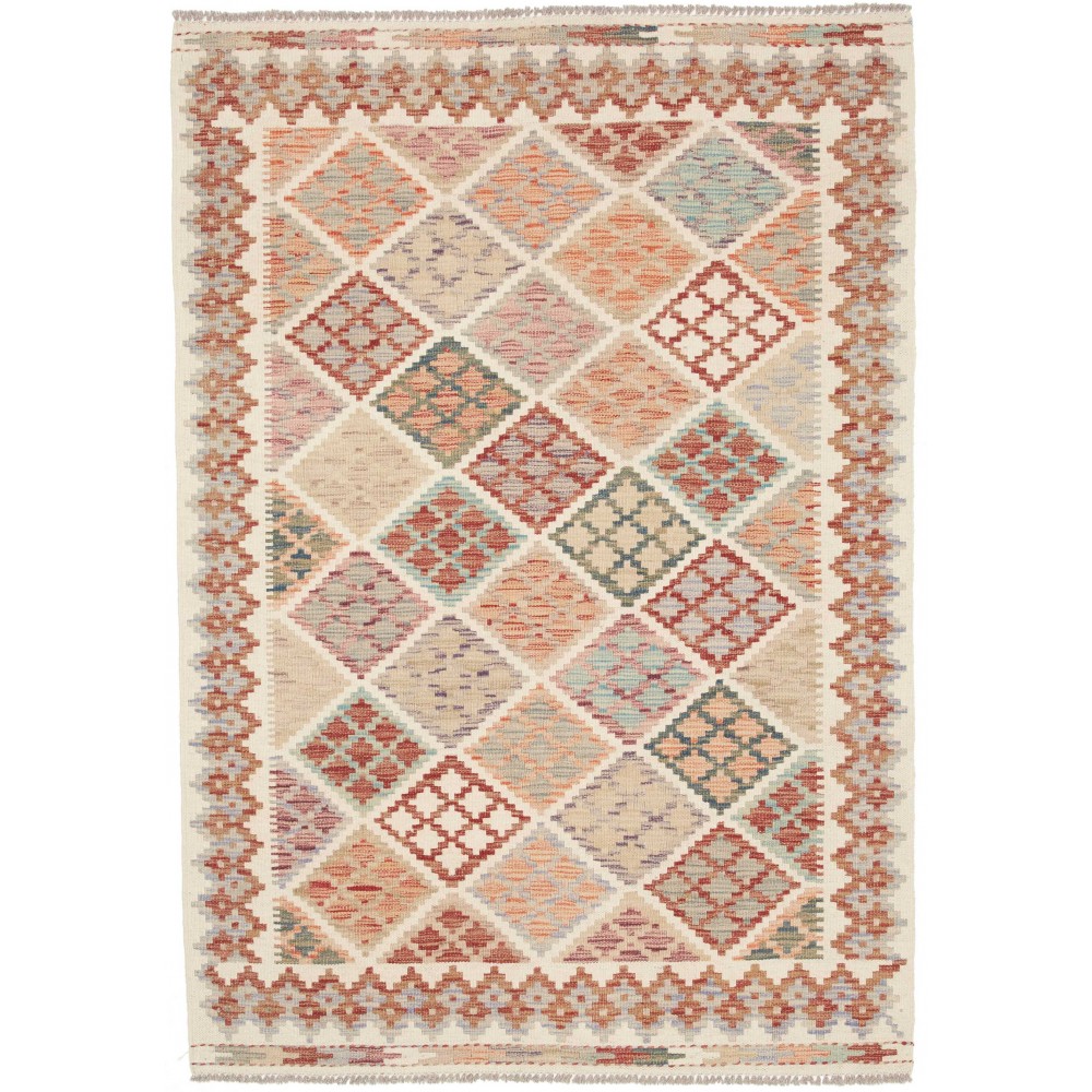 Tappeto Kilim Afghanistan beige marrone 123x174