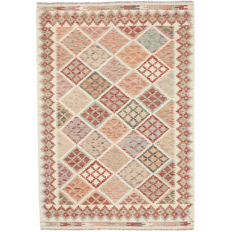 Tappeto Kilim Afghanistan beige marrone 123x174