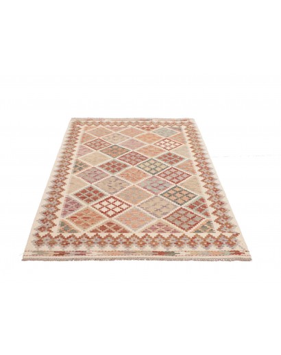 Tappeto Kilim Afghanistan beige marrone 123x174