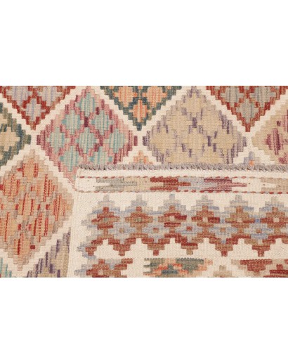 Tappeto Kilim Afghanistan beige marrone 123x174