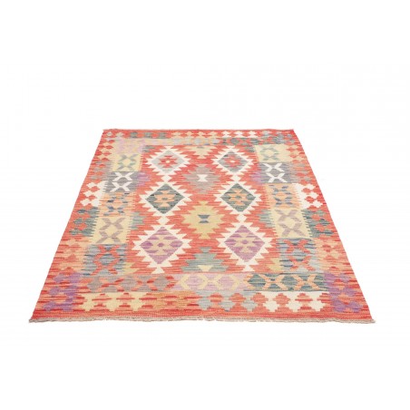 Tappeto Kilim Afghanistan marrone giallo 130x172