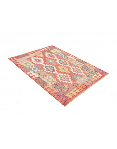 Tappeto Kilim Afghanistan marrone giallo 130x172