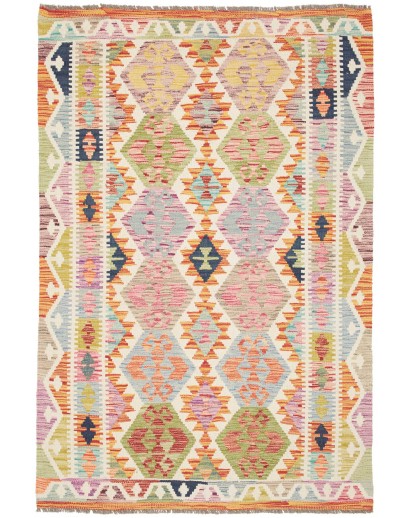 Tappeto Kilim Afghanistan giallo marrone 125x185