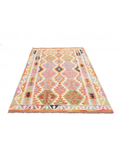 Tappeto Kilim Afghanistan giallo marrone 125x185
