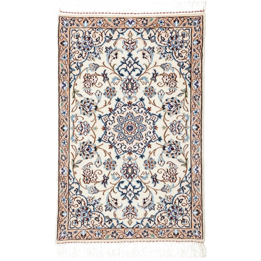 Tappeto Nain 9La Persia bianco grigio 60x88 Tappeto Nain 9La Persia bianco grigio 60x88