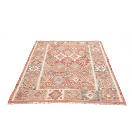 Tappeto Kilim Afghanistan marrone bianco 133x183