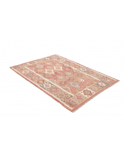 Tappeto Kilim Afghanistan marrone bianco 133x183