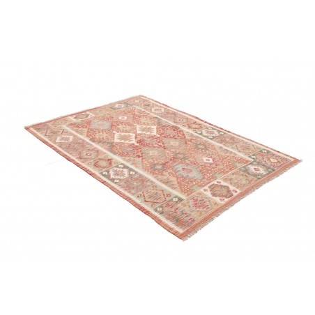 Tappeto Kilim Afghanistan marrone bianco 133x183