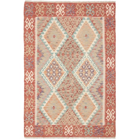 Tappeto Kilim Afghanistan marrone rosso 121x180