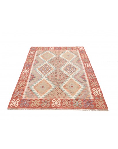 Tappeto Kilim Afghanistan marrone rosso 121x180