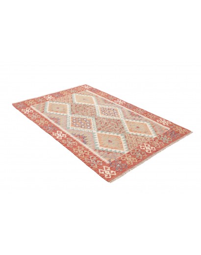 Tappeto Kilim Afghanistan marrone rosso 121x180