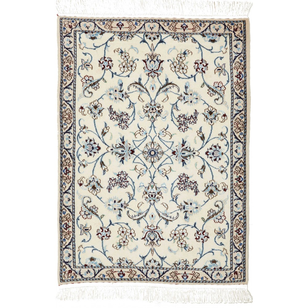Tappeto Nain 6La Persia bianco grigio 64x90 Tappeto Nain 6La Persia bianco grigio 64x90