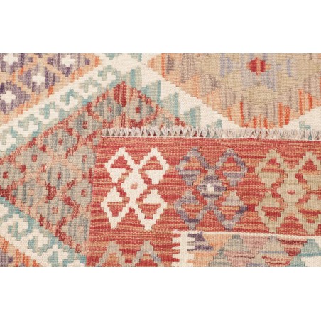 Tappeto Kilim Afghanistan marrone rosso 121x180