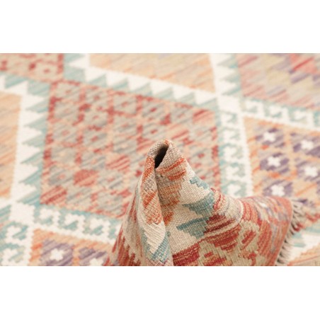 Tappeto Kilim Afghanistan marrone rosso 121x180