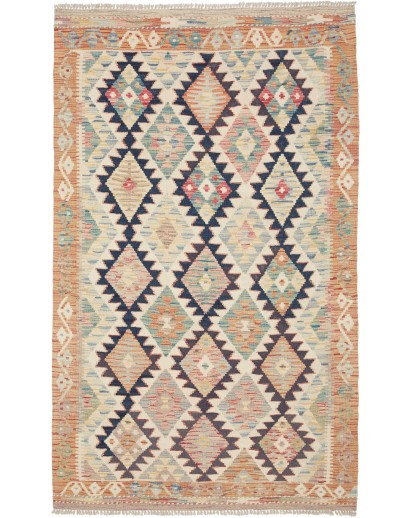 Tappeto Kilim Afghanistan marrone grigio 118x196