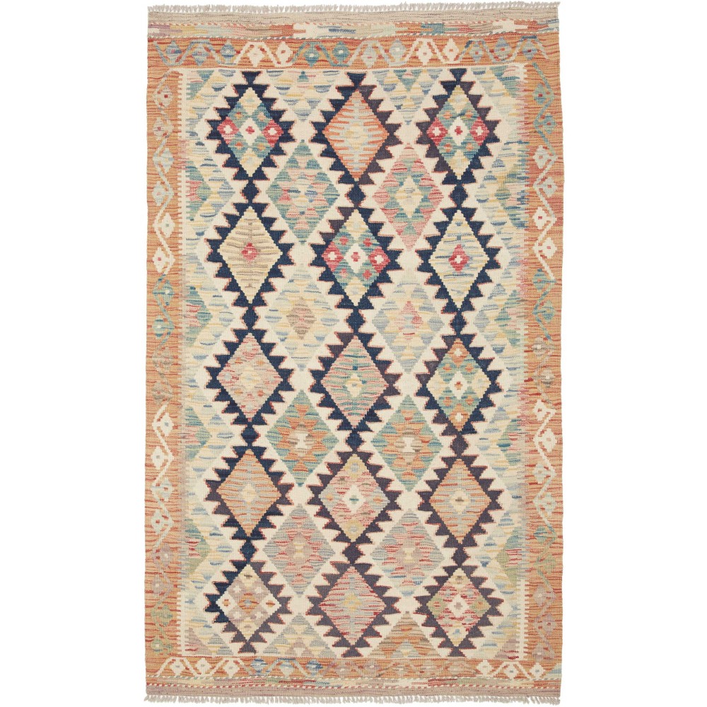 Tappeto Kilim Afghanistan marrone grigio 118x196