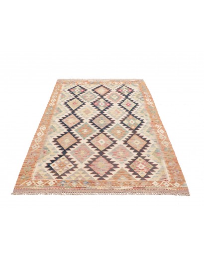Tappeto Kilim Afghanistan marrone grigio 118x196
