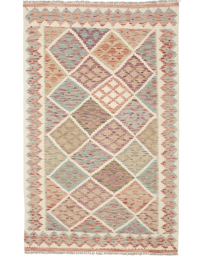 Tappeto Kilim Afghanistan marrone beige 117x191