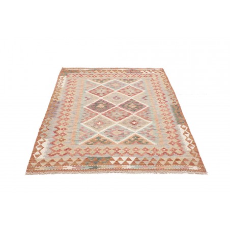Tappeto Kilim Afghanistan marrone rosso 122x177