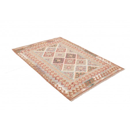 Tappeto Kilim Afghanistan marrone rosso 122x177