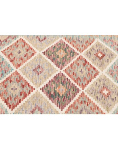 Tappeto Kilim Afghanistan marrone rosso 122x177