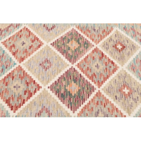 Tappeto Kilim Afghanistan marrone rosso 122x177