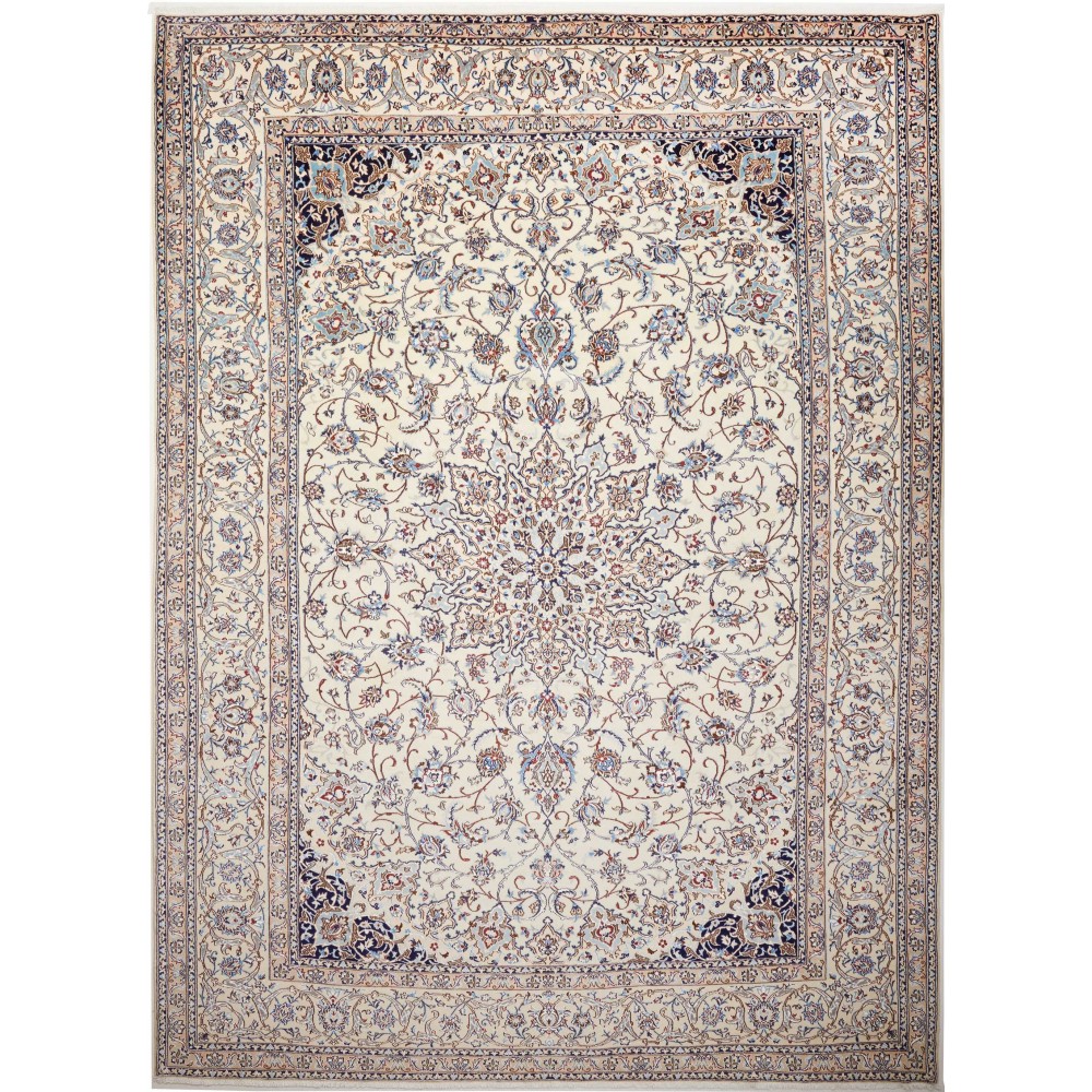 Tappeto Nain 9La Persia bianco grigio 260x360 Tappeto Nain 9La Persia bianco grigio 260x360