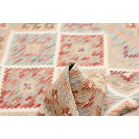 Tappeto Kilim Afghanistan marrone rosso 122x177