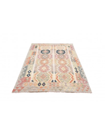 Tappeto Kilim Afghanistan beige grigio 122x189