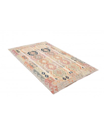 Tappeto Kilim Afghanistan beige grigio 122x189