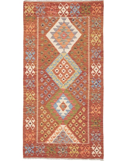 Tappeto Kilim Afghanistan rosso 100x194