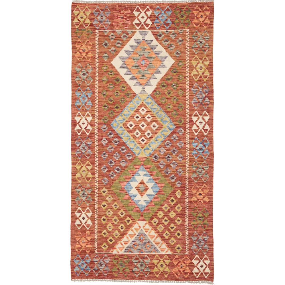 Tappeto Kilim Afghanistan rosso 100x194